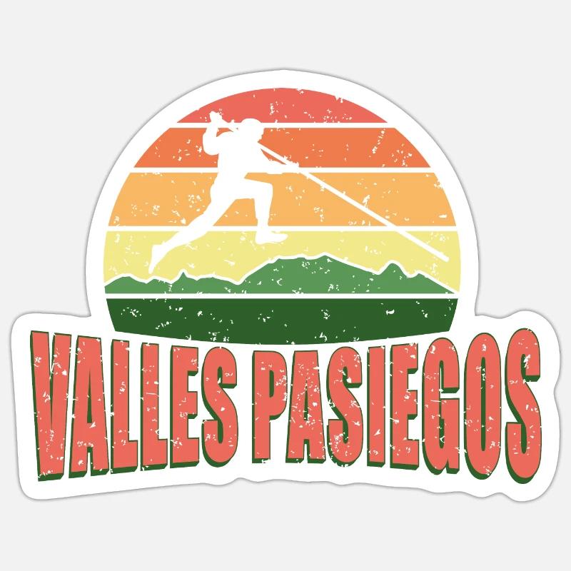 Vallées de Pasiegos. Cantabrie Sticker taille S (10 x 10 cm)