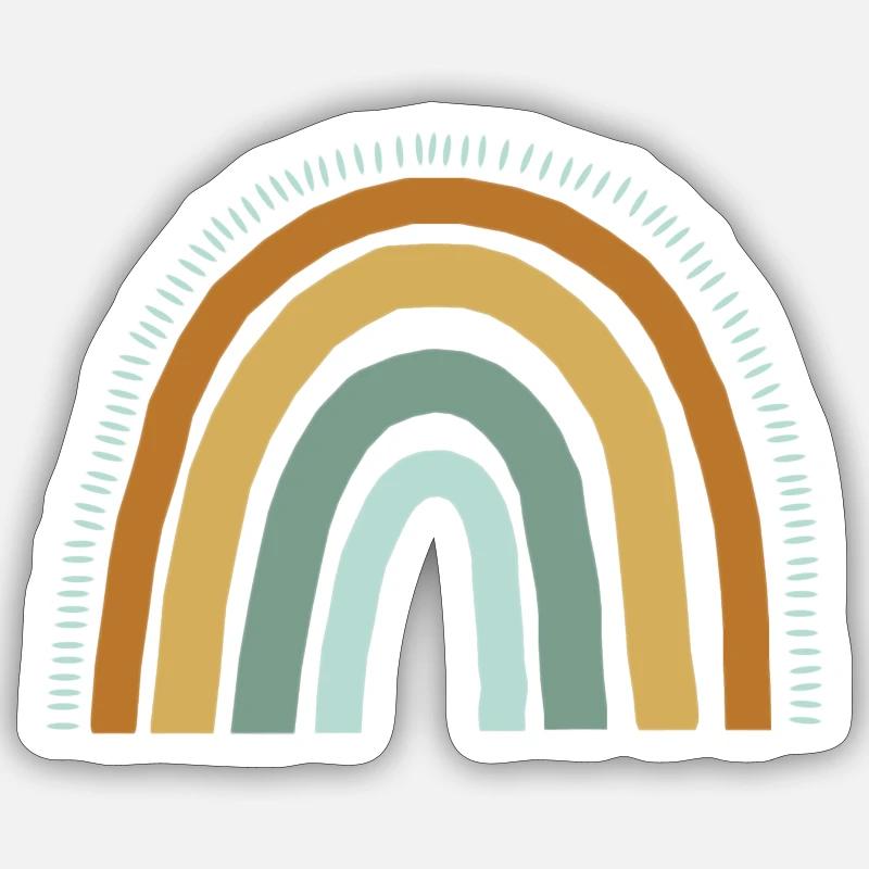 boho rainbow Sticker size S (10 x 10 cm)