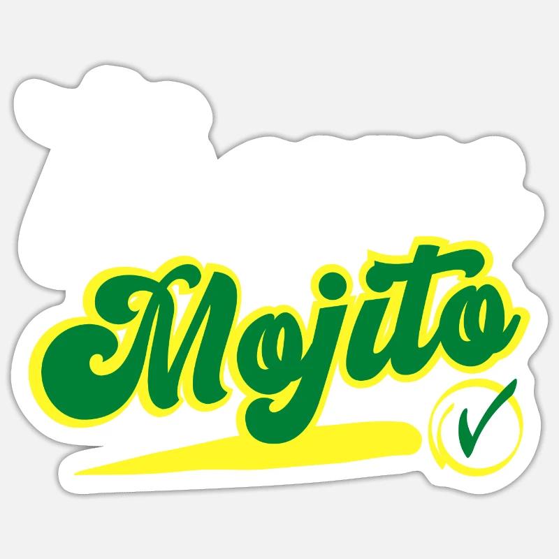 team mojito personalisierte Humor Geschenkidee Sticker Größe S (10 x 10 cm)