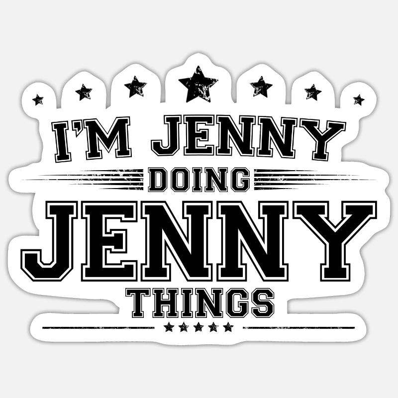 i’m Jenny doing Jenny things - Sticker size S (10 x 10 cm) - white matte