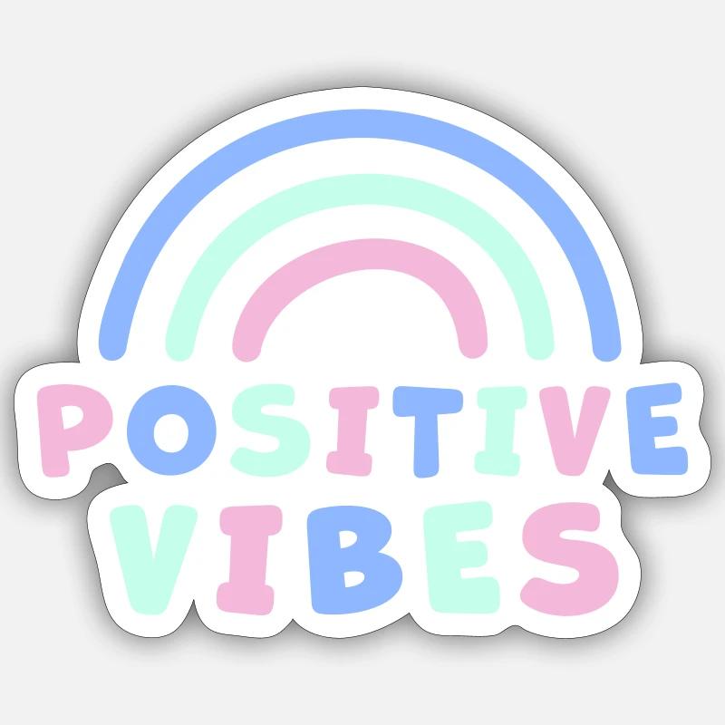ONDES POSITIVES Sticker taille S (10 x 10 cm)