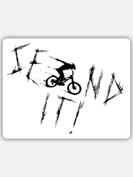 MTB Lifestyle - Send it! - Sticker Größe S (10 x 10 cm) - Mattweiß