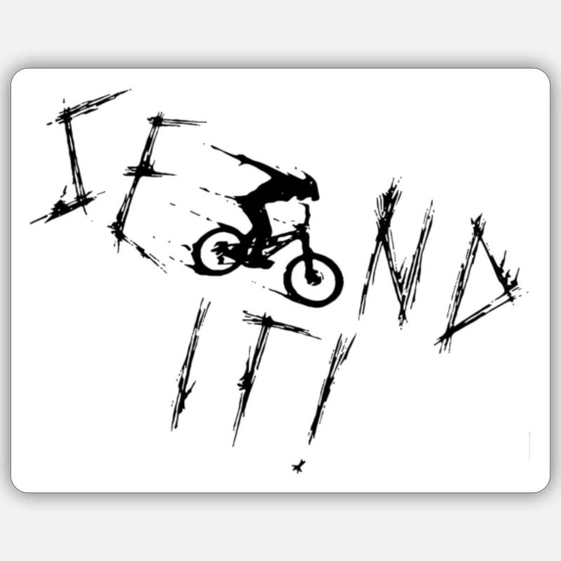 MTB Lifestyle - Send it! - Sticker Größe S (10 x 10 cm) - Mattweiß