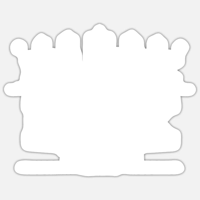 Max - Sticker Größe S (10 x 10 cm) - Mattweiß
