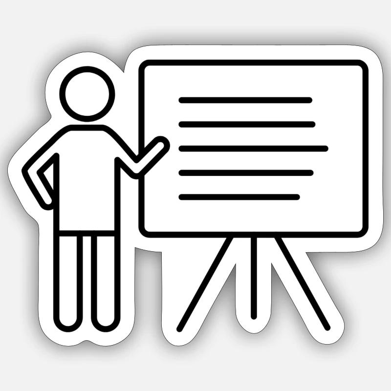 Présentation - Sticker taille S (10 x 10 cm) - blanc mat