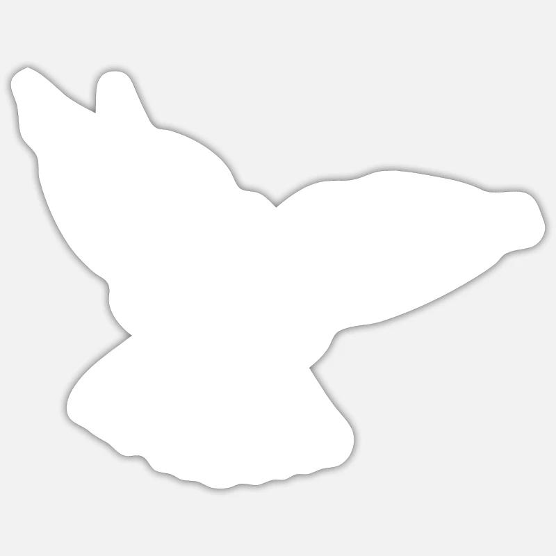 Colombe - Sticker taille S (10 x 10 cm) - blanc mat