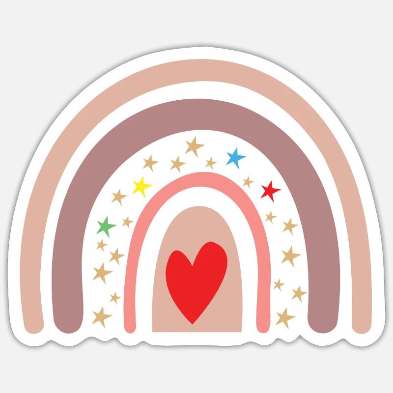 Rainbow - Sticker Größe S (10 x 10 cm) - Mattweiß
