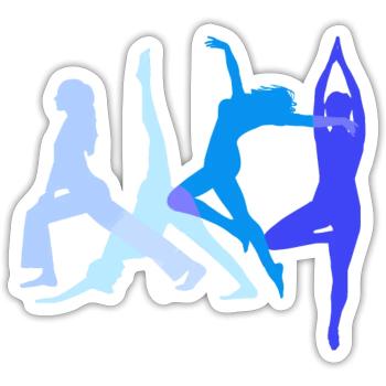 tournamentin, yoga,sport,exercises,dancer,gymnastics,b - Sticker size S (10 x 10 cm) - white matte - Front