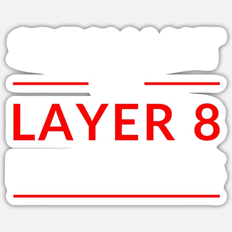 Specialist for layer 8 - Sticker Größe S (10 x 10 cm) - Mattweiß