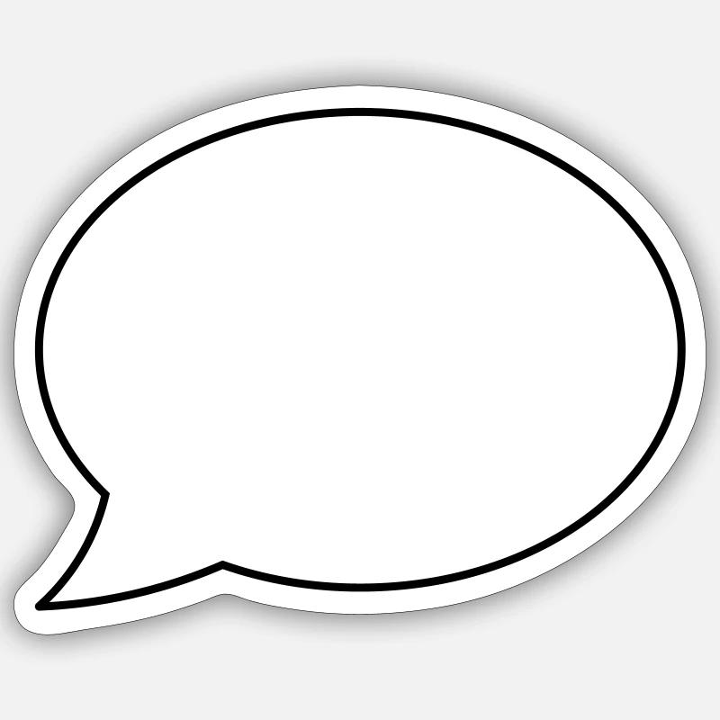 Bulle de parole vide - Sticker taille S (10 x 10 cm) - blanc mat