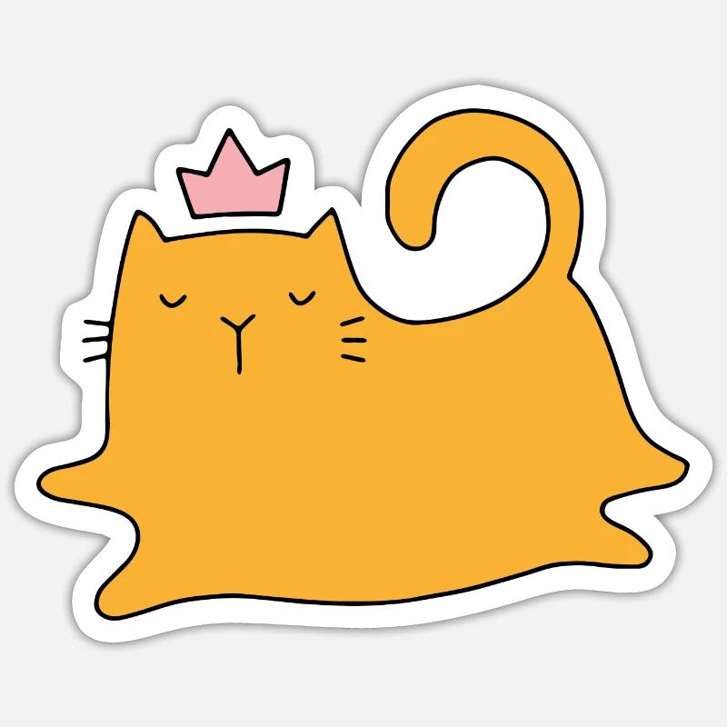 Cat - Sticker size S (10 x 10 cm) - white matte