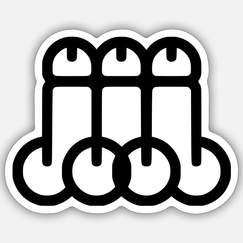 Dicks - Sticker size S (10 x 10 cm) - white matte