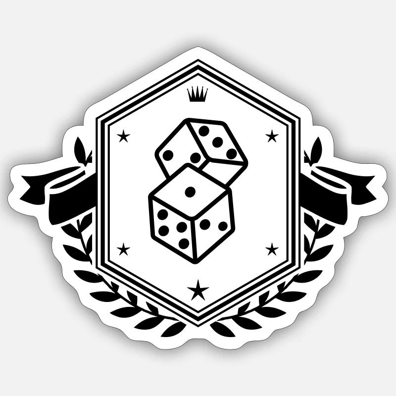 Dice Symbol Sticker size S (10 x 10 cm)