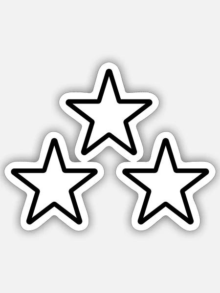 Sterne - Sticker Größe S (10 x 10 cm) - Mattweiß