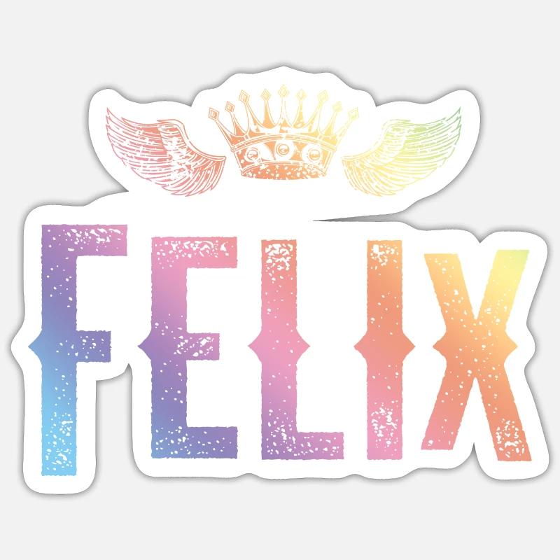Felix - Sticker Größe S (10 x 10 cm) - Mattweiß