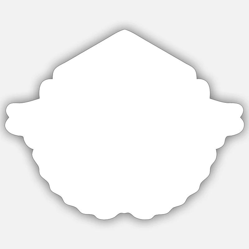 Bouclier de canard - Sticker taille S (10 x 10 cm) - blanc mat