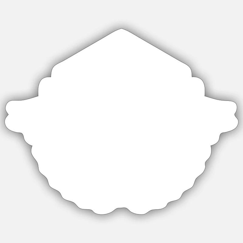 Bouclier de banane - Sticker taille S (10 x 10 cm) - blanc mat