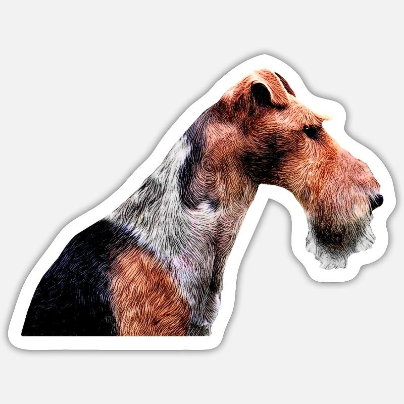 Fox terrier 2 Sticker size S (10 x 10 cm)