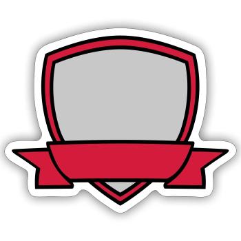 Shield Banner Empty - Sticker size S (10 x 10 cm) - white matte - Front