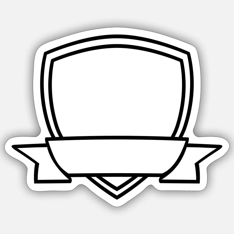 Bouclier de bannière vide Sticker taille S (10 x 10 cm)