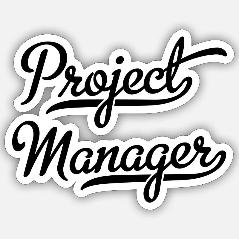 Project manager - Sticker size S (10 x 10 cm) - white matte