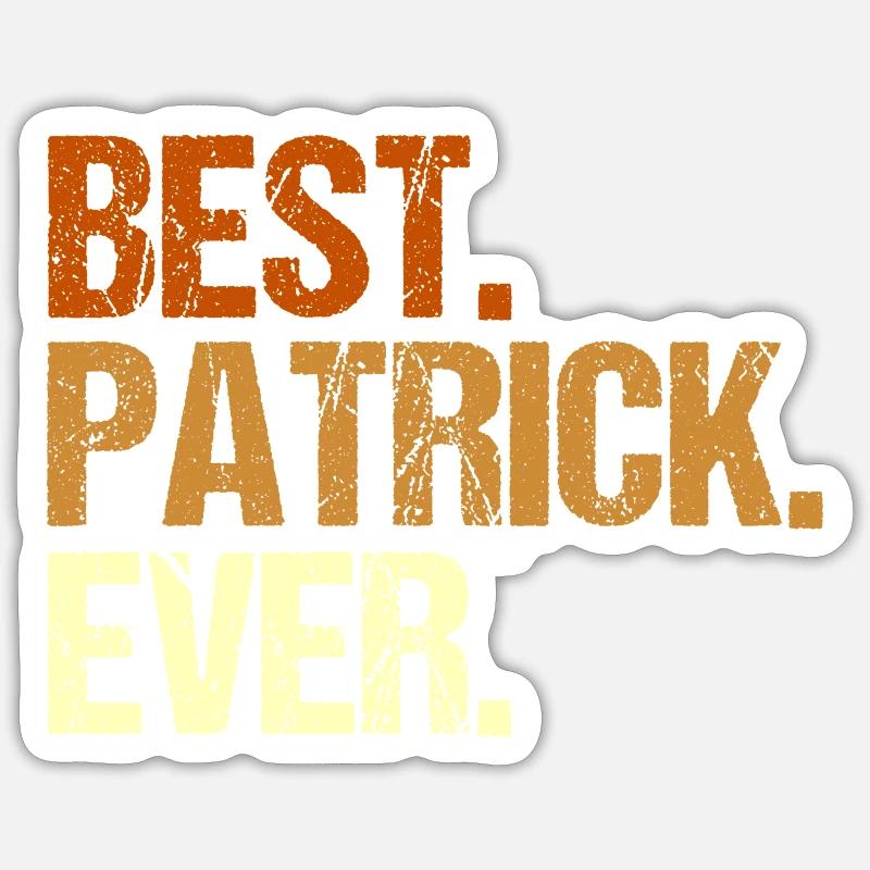 Patrick - Sticker taille S (10 x 10 cm) - blanc mat