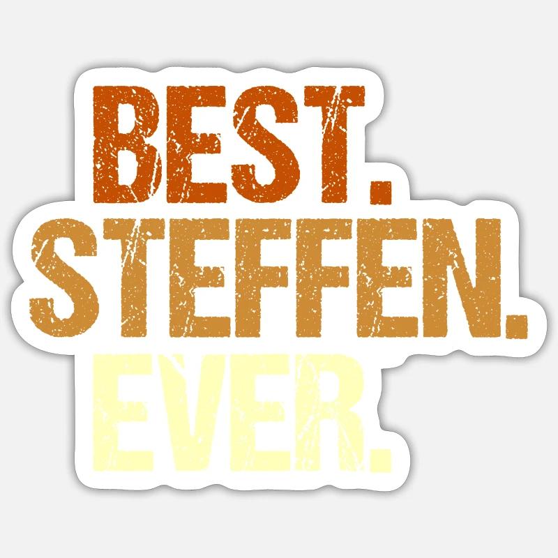 Steffen - Sticker size S (10 x 10 cm) - white matte