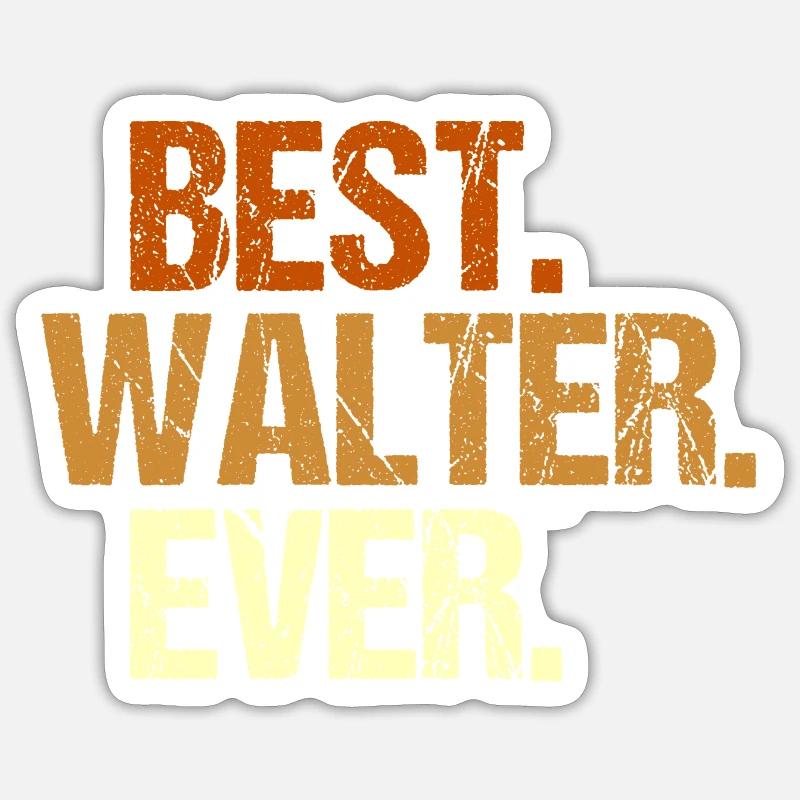 Walter - Sticker taille S (10 x 10 cm) - blanc mat