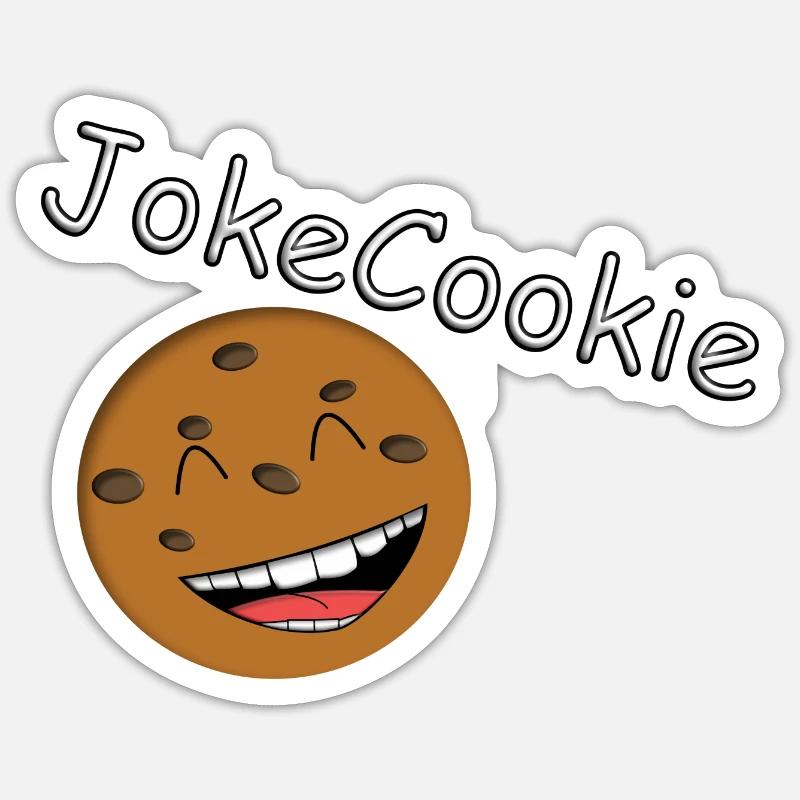 JokeCookie - Sticker Größe S (10 x 10 cm) - Mattweiß