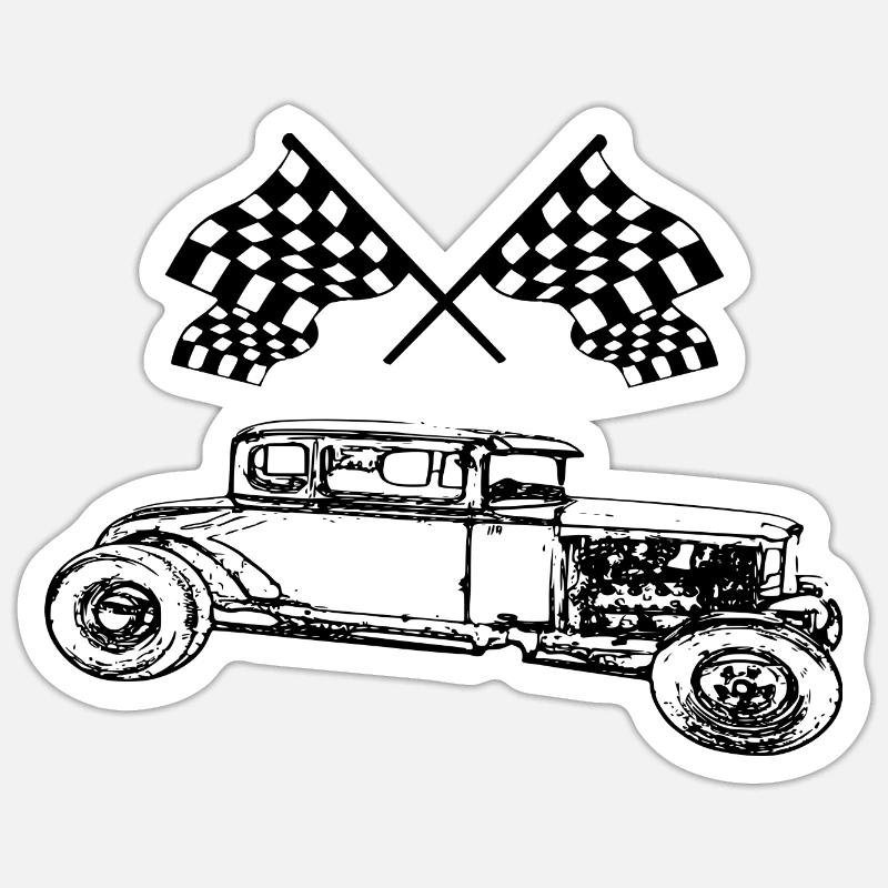 Auto - Sticker Größe S (10 x 10 cm) - Mattweiß