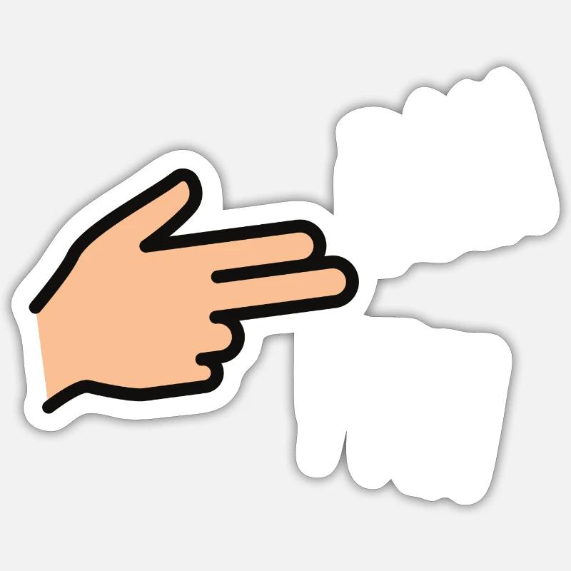 pan pan - Sticker taille S (10 x 10 cm) - blanc mat