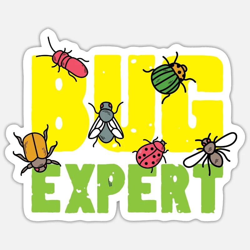 Bug expert. Entomologist Poison - Sticker size S (10 x 10 cm) - white matte