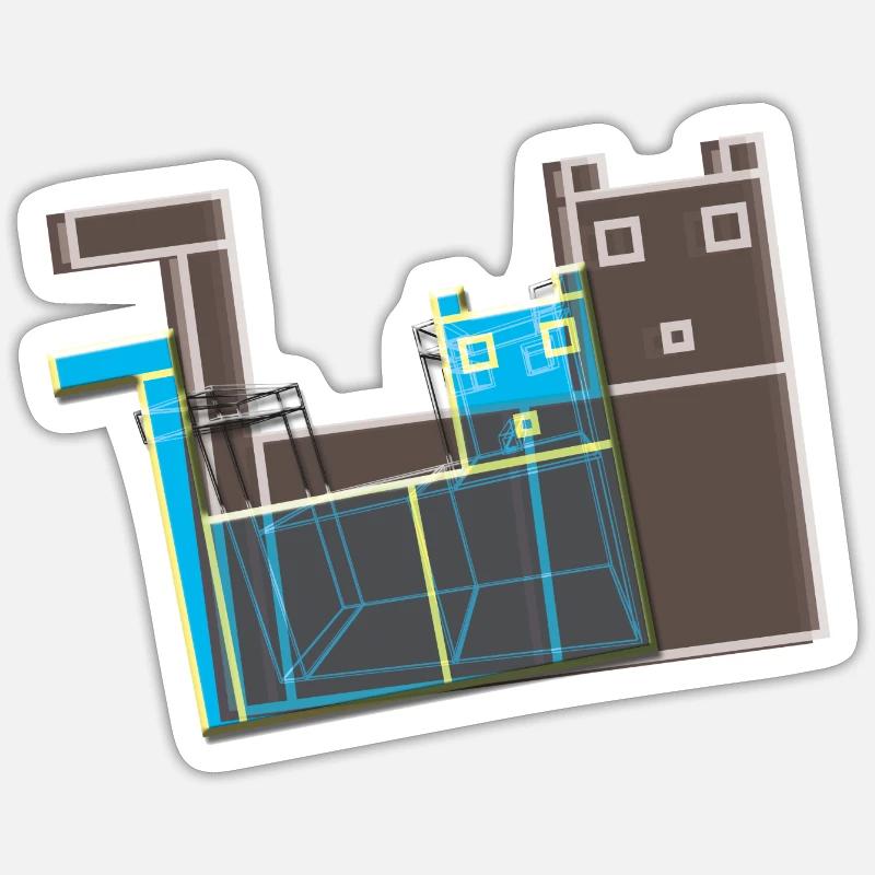 CAT FIVE - Sticker Größe S (10 x 10 cm) - Mattweiß