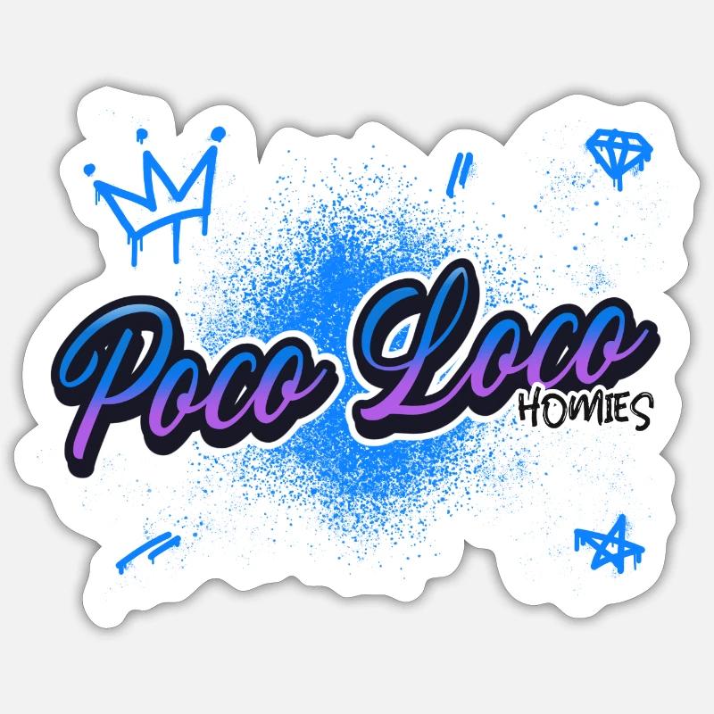 Poco Loco - Sticker taille S (10 x 10 cm) - blanc mat