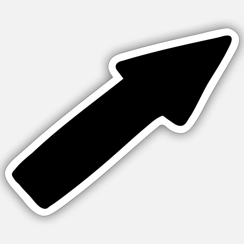 Pfeil Symbol 20 Zeichenfläche 20 - Sticker Größe S (10 x 10 cm) - Mattweiß