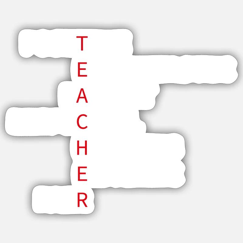 Enseignant - Sticker taille S (10 x 10 cm) - blanc mat