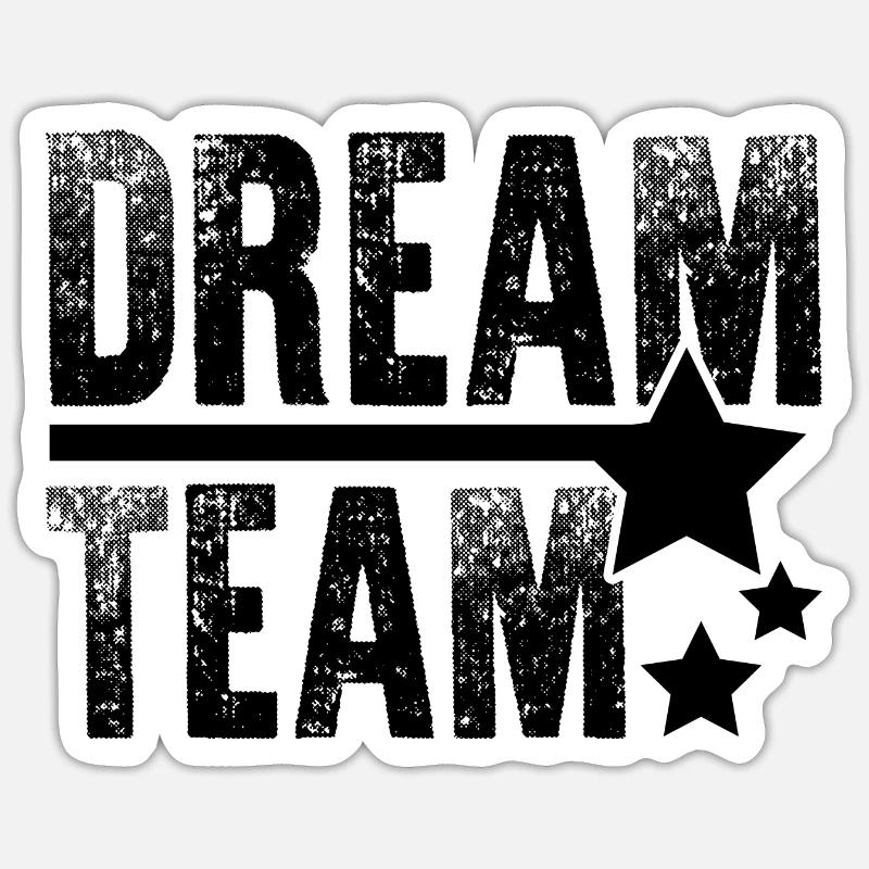 Équipe de rêve - Sticker taille S (10 x 10 cm) - blanc mat