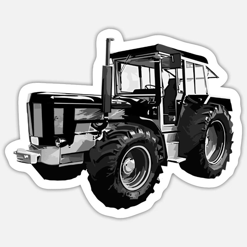 Schlüter Tractor - Sticker size S (10 x 10 cm) - white matte