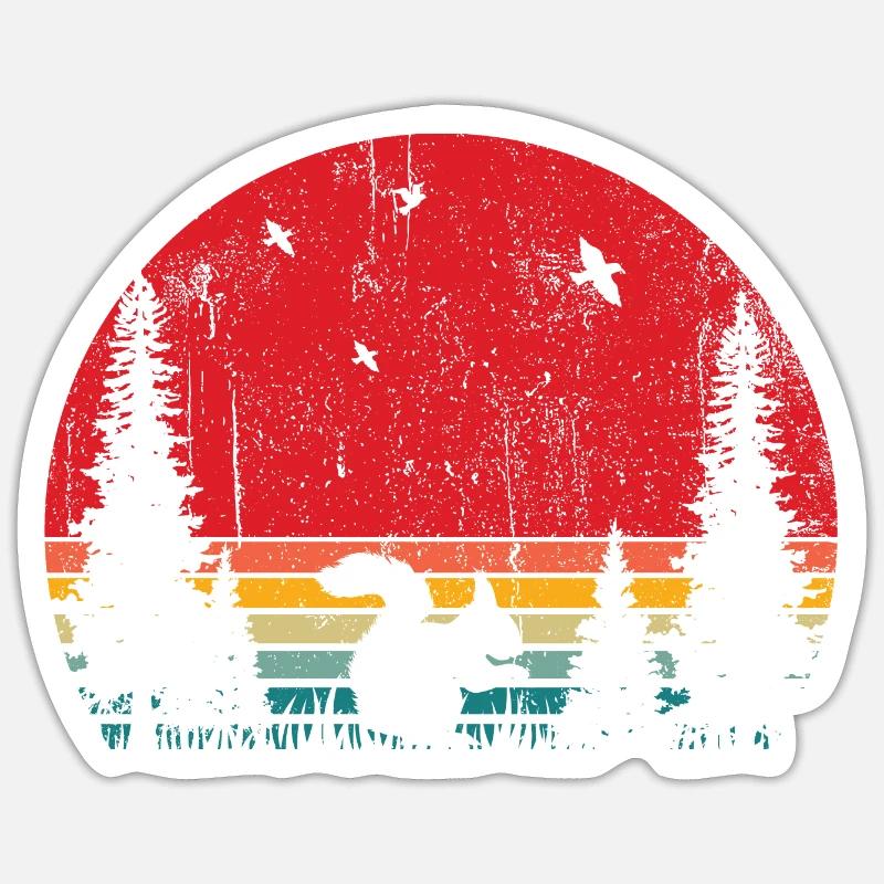 Tier im Wald Eichhörnchen Sticker Größe S (10 x 10 cm)