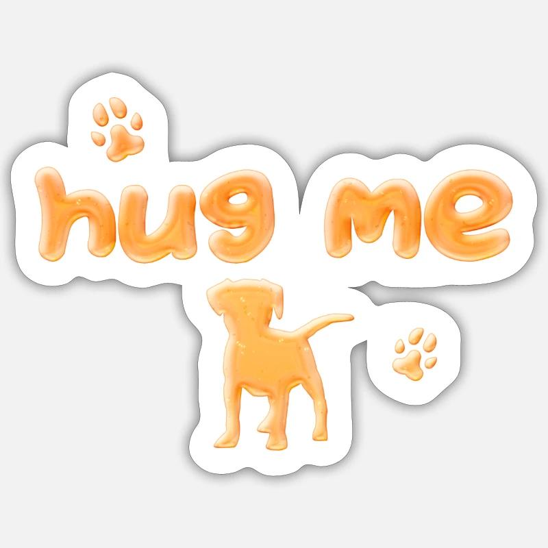 HUG ME - Sticker taille S (10 x 10 cm) - blanc mat