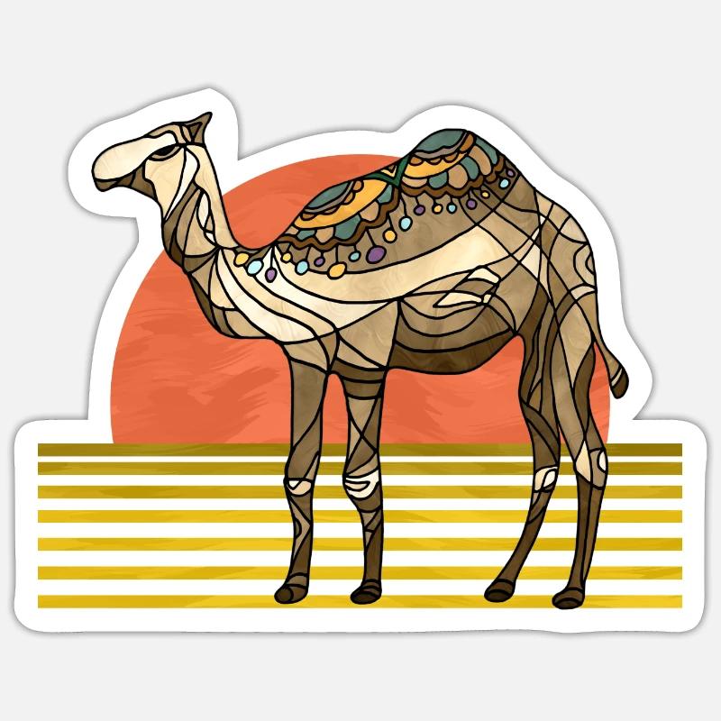 Kamel Sticker Größe S (10 x 10 cm)