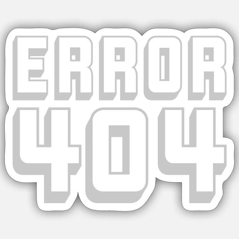 Computer Verbindung Error 404 - Sticker Größe S (10 x 10 cm) - Mattweiß