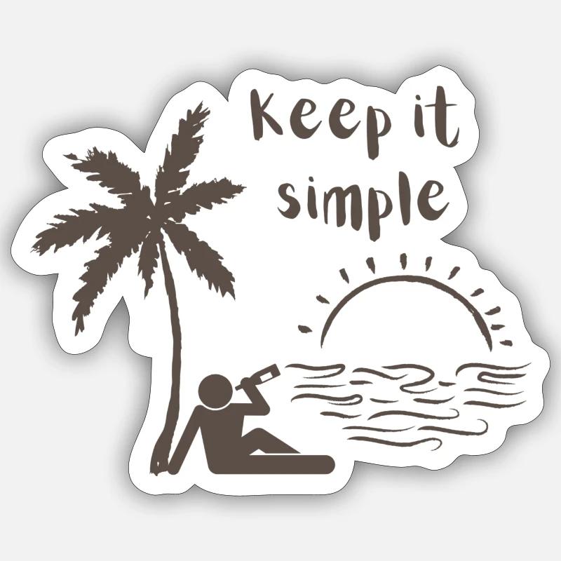 Restez simple Sticker taille S (10 x 10 cm)