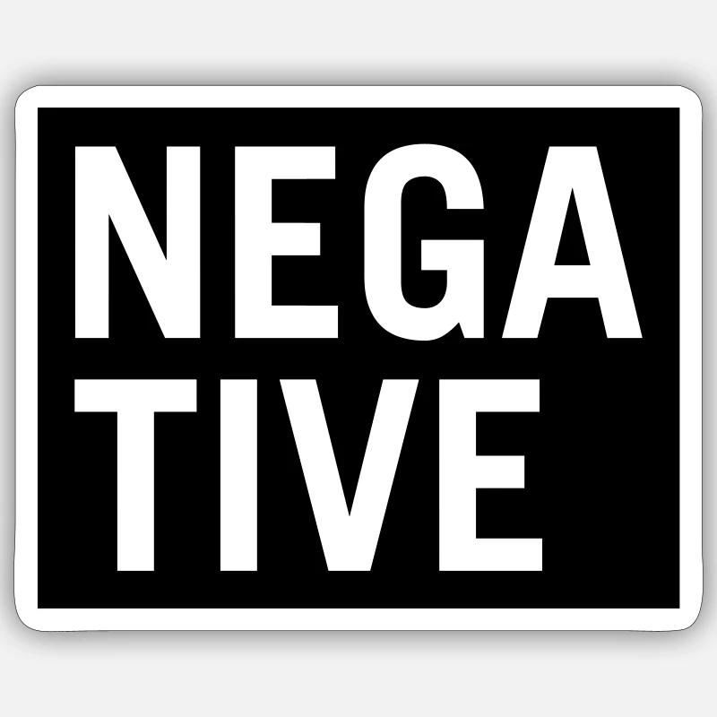 Négatif - Sticker taille S (10 x 10 cm) - blanc mat