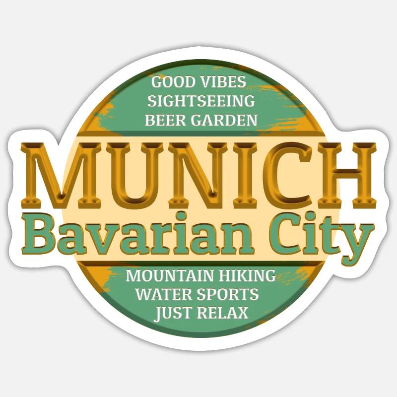 Munich - Sticker taille S (10 x 10 cm) - blanc mat