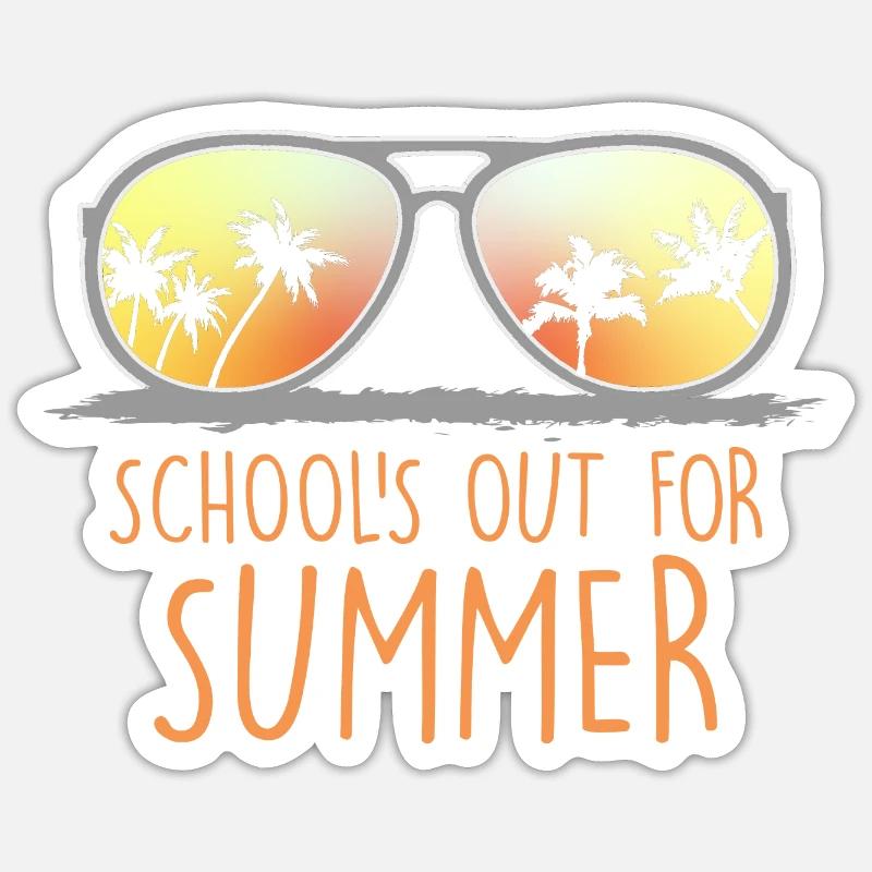 Schools Out For Summer - Sticker Größe S (10 x 10 cm) - Mattweiß