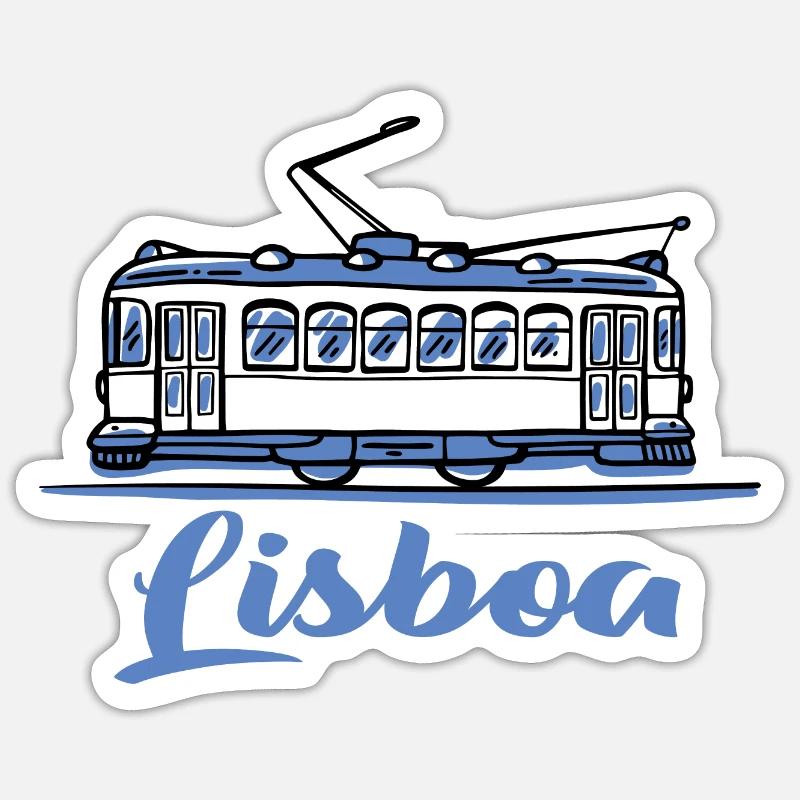 Lisbon - Lisboa - Sticker size S (10 x 10 cm) - white matte