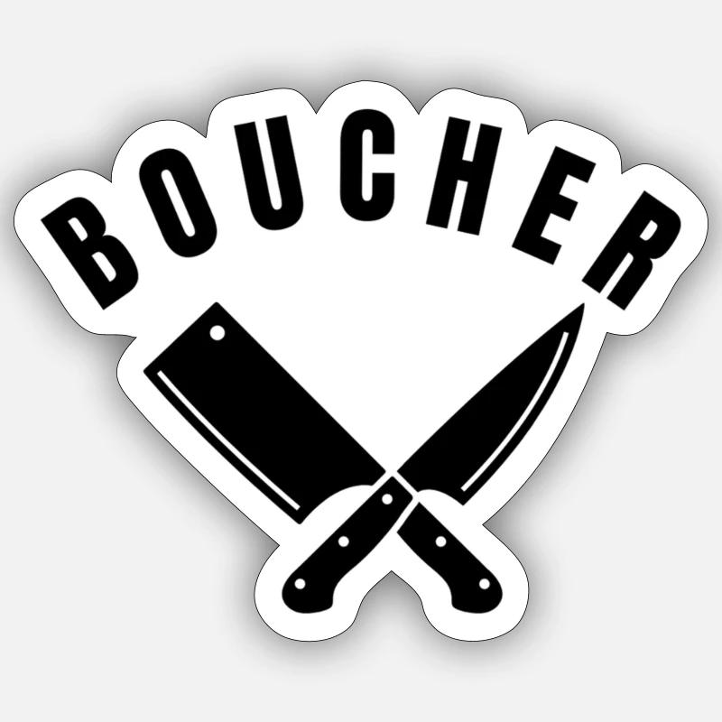 Collection Boucher - Profession - Sticker taille S (10 x 10 cm) - blanc mat