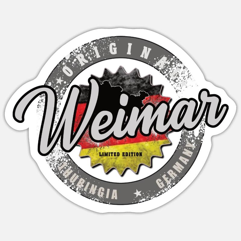 Original Germany Thüringen Weimar Thüringer Wald Sticker Größe S (10 x 10 cm)