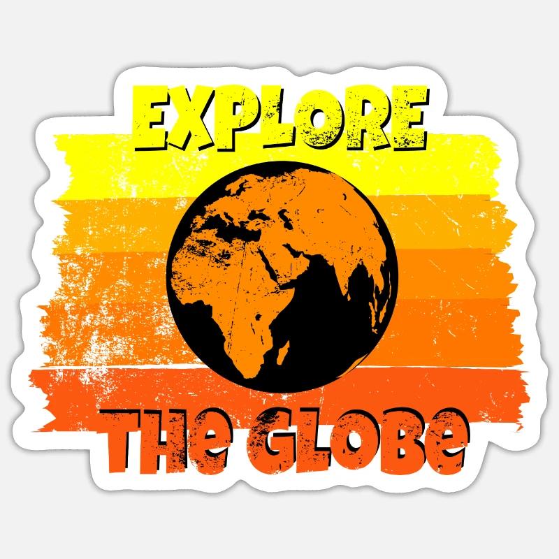 Explore the globe Sticker Größe S (10 x 10 cm)